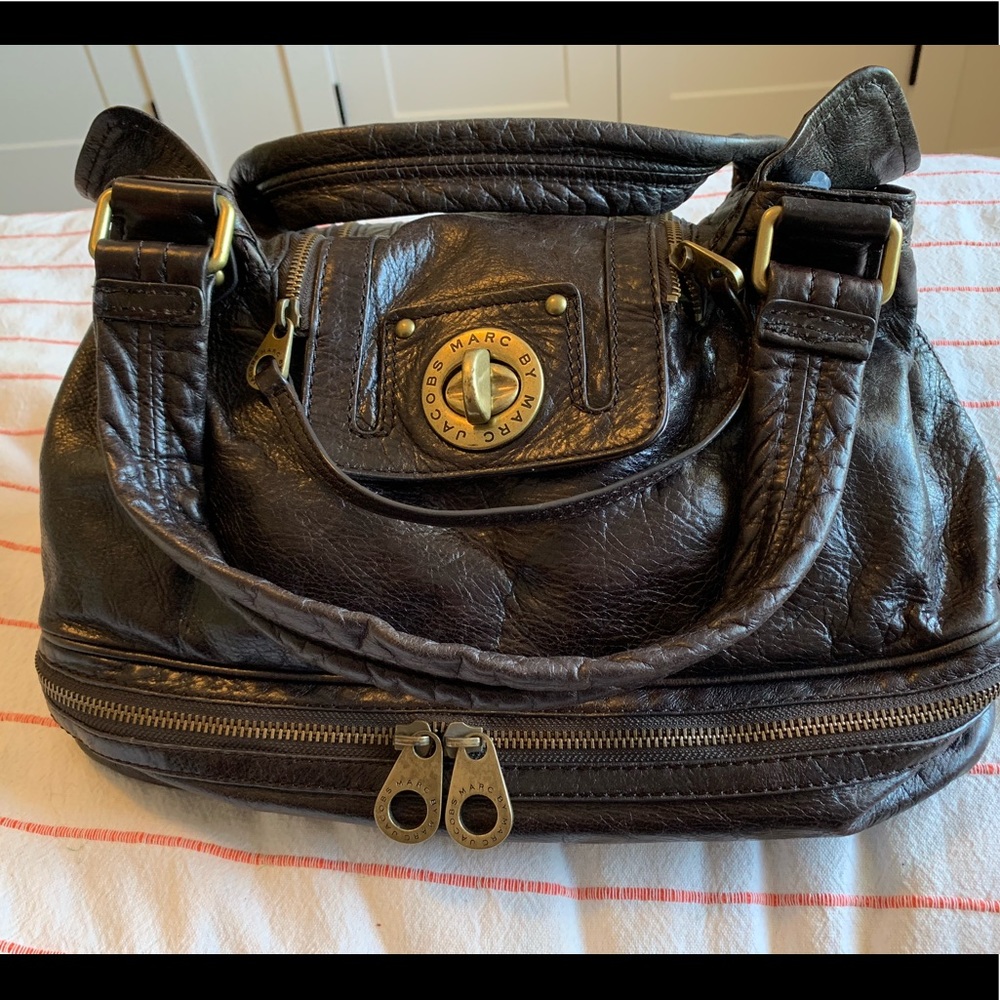 Marc by Marc Jacobs Handbag -brwn crackle leather